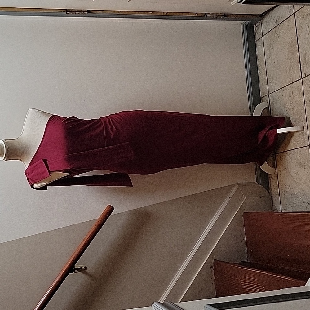 Burgundy dress